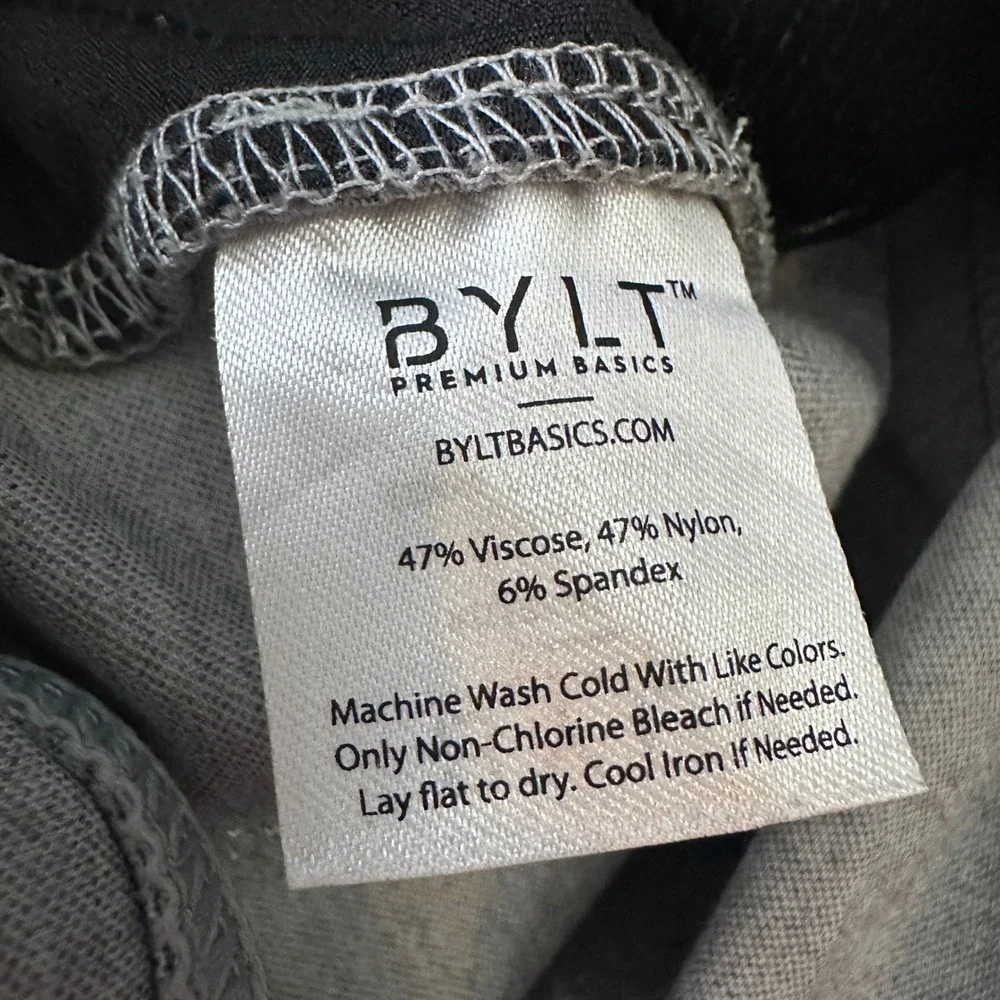 BYLT Premium Basics Everyday Pant 2.0 Slim Fit Gray Mens Size 33 Chino Stretch